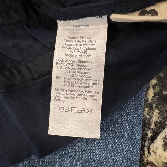 NWT Madewell Deep Indigo Navy Blue Twill Tie-Back Cutout Top - SIZE XL - Picture 9 of 9